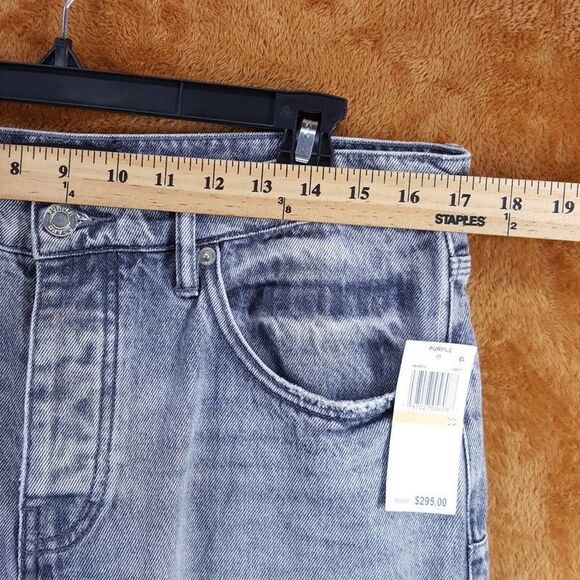 PURPLE BRAND Jeans Mens Size 33 Gray Wash Slim Straight P005 $295 - Picture 7 of 10